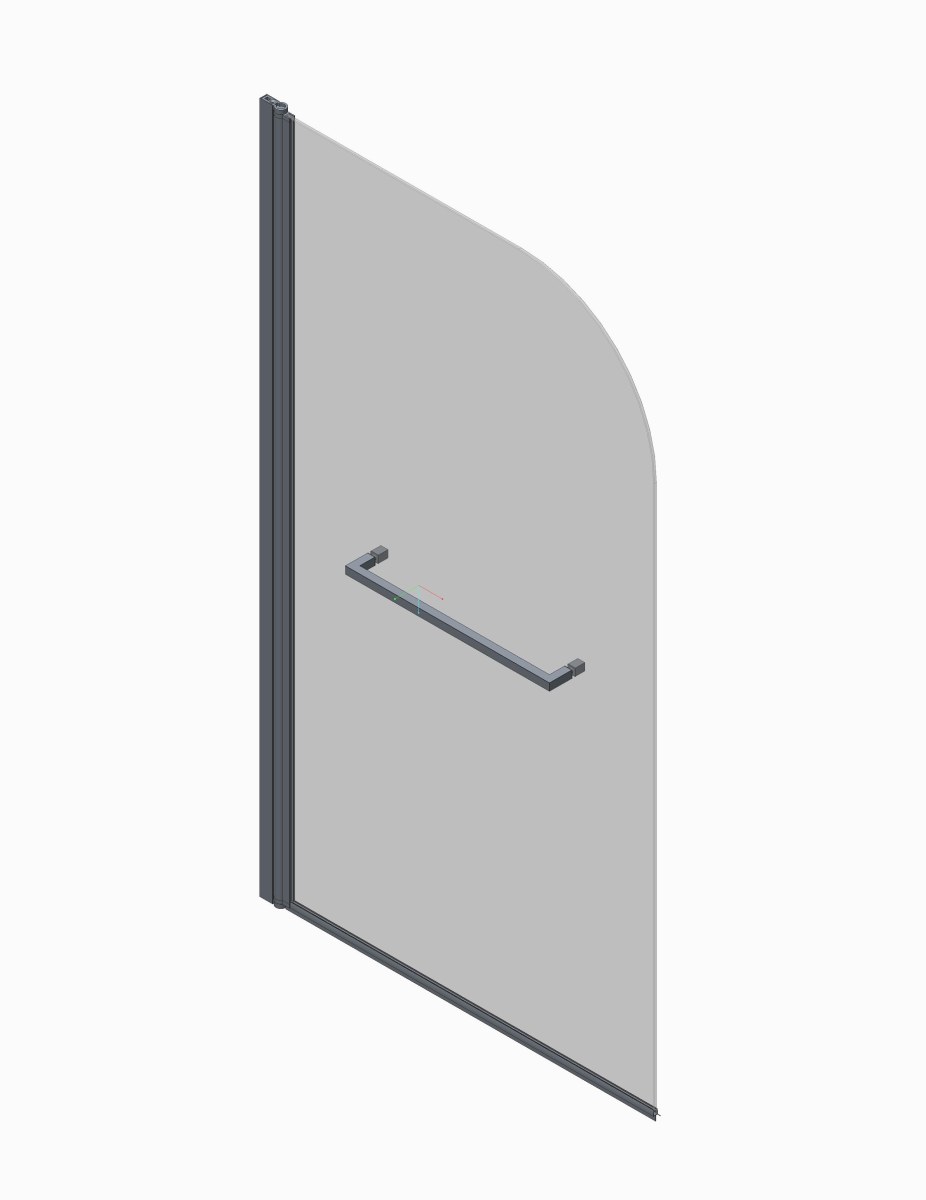Шторка для ванны Koer SR BS02 (KR5401) стеклянная 80x140 см прозрачная, профиль хром