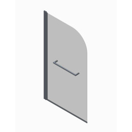 Шторка для ванны Koer SR BS02 (KR5401) стеклянная 80x140 см прозрачная, профиль хром