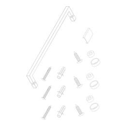 Шторка для ванны Koer SR BS02 (KR5401) стеклянная 80x140 см прозрачная, профиль хром