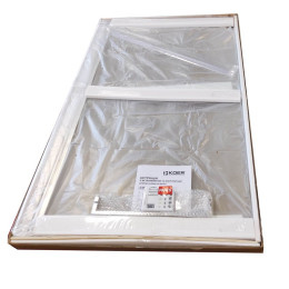 Шторка для ванны Koer SR BS02 (KR5401) стеклянная 80x140 см прозрачная, профиль хром