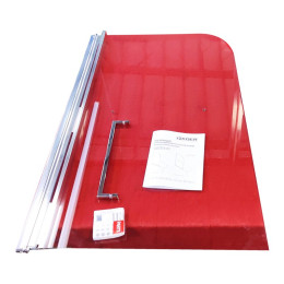 Шторка для ванны Koer SR BS02 (KR5401) стеклянная 80x140 см прозрачная, профиль хром