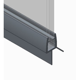 Шторка для ванны Koer SR BS02 (KR5401) стеклянная 80x140 см прозрачная, профиль хром