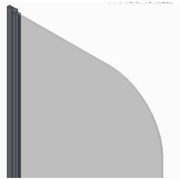 Шторка для ванны Koer SR BS02 (KR5401) стеклянная 80x140 см прозрачная, профиль хром