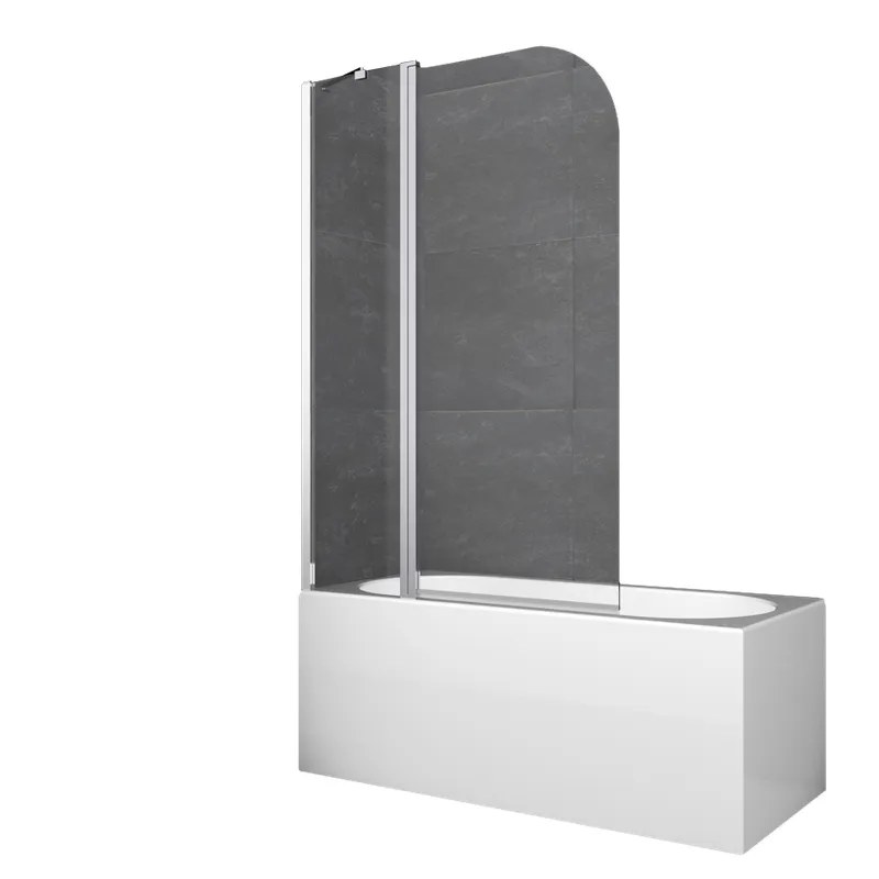 Шторка для ванны Koer SR BS03 (KR5402) стеклянная 95x140 см прозрачная, профиль хром