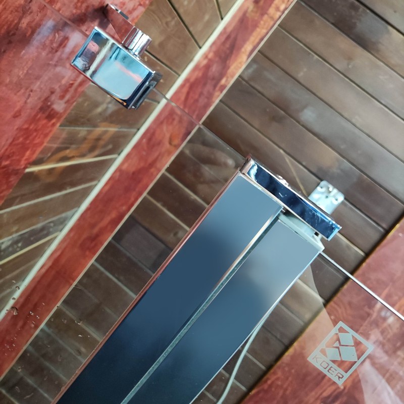 Шторка для ванны Koer SR BS03 (KR5402) стеклянная 95x140 см прозрачная, профиль хром