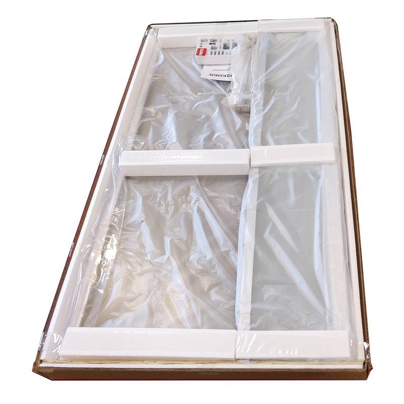 Шторка для ванны Koer SR BS04 (KR5403) стеклянная 95x140 см прозрачная, профиль хром