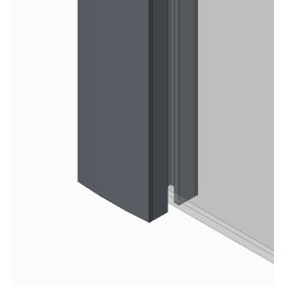 Шторка для ванны Koer SR BS04 (KR5404) стеклянная 95x140 см прозрачная, профиль графит