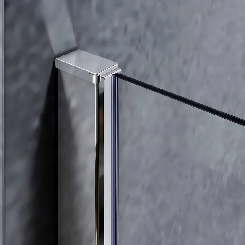 Шторка для ванны Koer SR BS05 (KR5372) стеклянная 90x140 см прозрачная, профиль хром