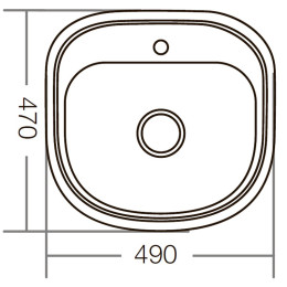 Кухонная мойка Zerix Z4947-08-180E из нержавейки (ZM0559) прямоугольная, врезная, 0,8 мм, Satin