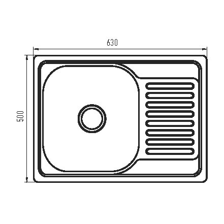 Кухонная мойка Zerix Z6350-08-180MD из нержавейки (ZS0572) прямоугольная, врезная, 0,8 мм, micro Decor