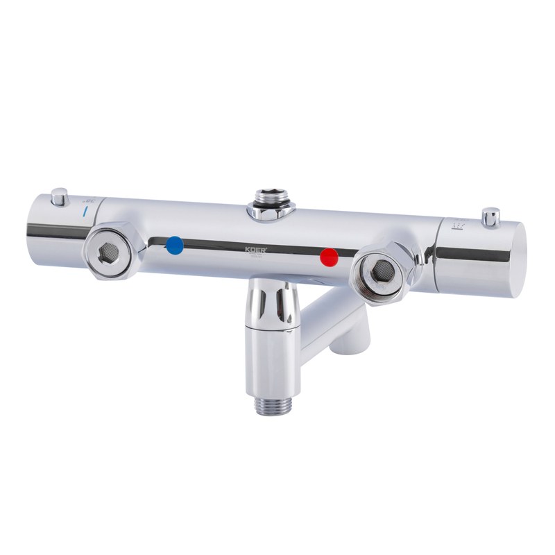 Душевая система Koer KB-57029-01 (KR5482) с термостатом, тропическим душем, 3 режима, хром