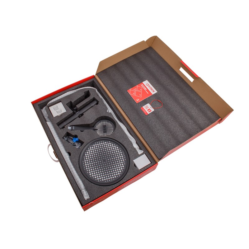Душевая система Koer KB-57029-05 (KR5491) с термостатом, тропическим душем, 3 режима, черная