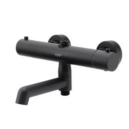 Душевая система Koer KB-57029-05 (KR5491) с термостатом, тропическим душем, 3 режима, черная