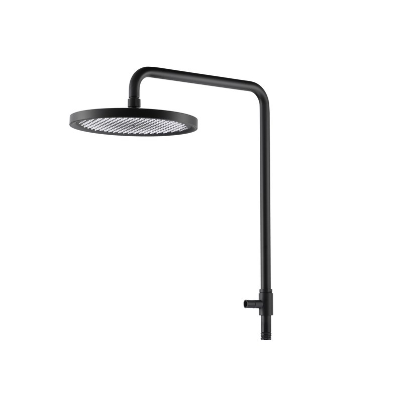 Душевая система Koer KB-57029-05 (KR5491) с термостатом, тропическим душем, 3 режима, черная