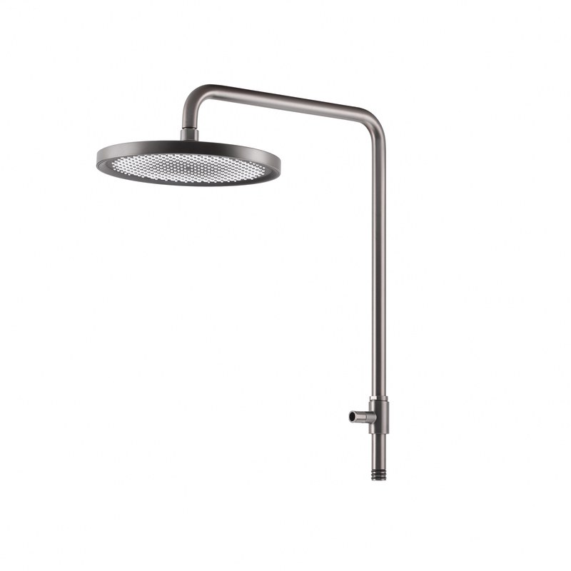 Душевая система Koer KB-57029-07 (KR5498) с термостатом, тропическим душем, 3 режима, графит