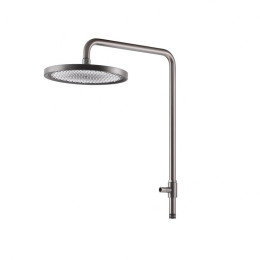 Душевая система Koer KB-57029-07 (KR5498) с термостатом, тропическим душем, 3 режима, графит