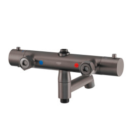 Душевая система Koer KB-57029-07 (KR5498) с термостатом, тропическим душем, 3 режима, графит