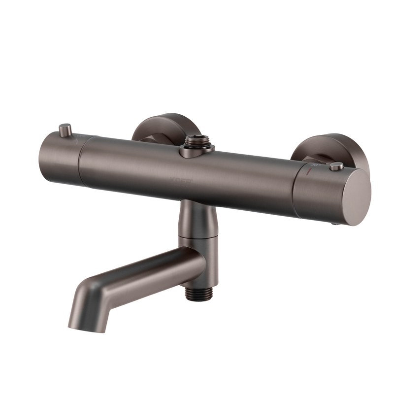 Душевая система Koer KB-57029-07 (KR5498) с термостатом, тропическим душем, 3 режима, графит
