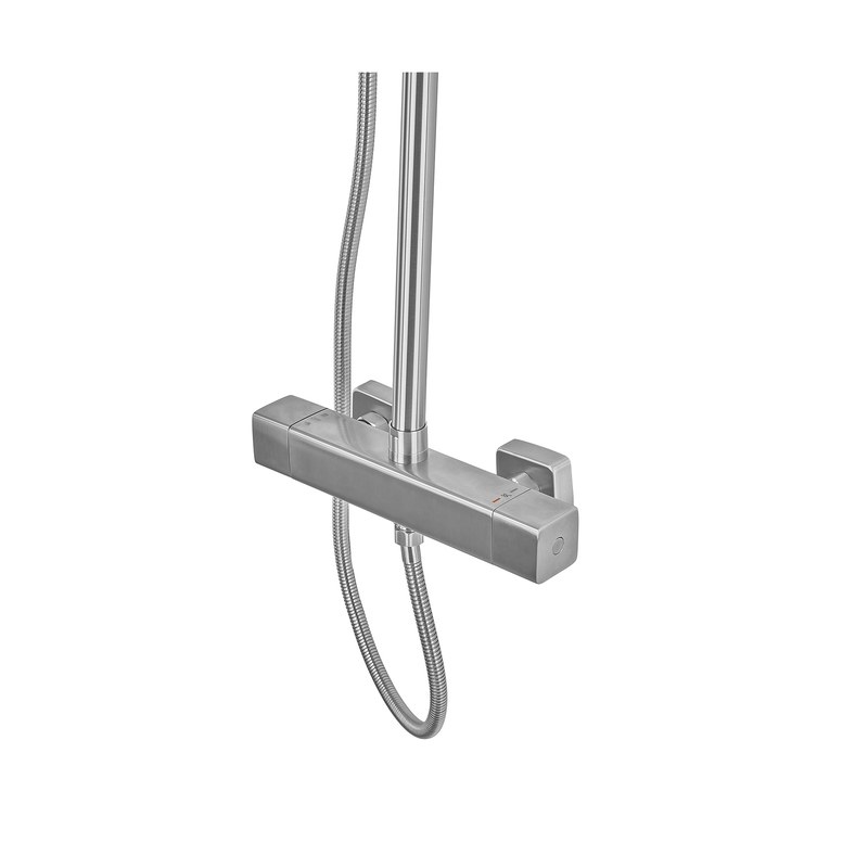 Душевая система Koer KI-53017-02 (KR5547) с термостатом, тропическим душем, 2 режима, сталь