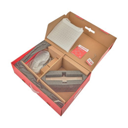 Душевая система Koer KI-53017-02 (KR5547) с термостатом, тропическим душем, 2 режима, сталь