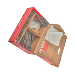 Душевая система Koer KI-57018-02 (KR5545) с термостатом, тропическим душем, 3 режима, сталь