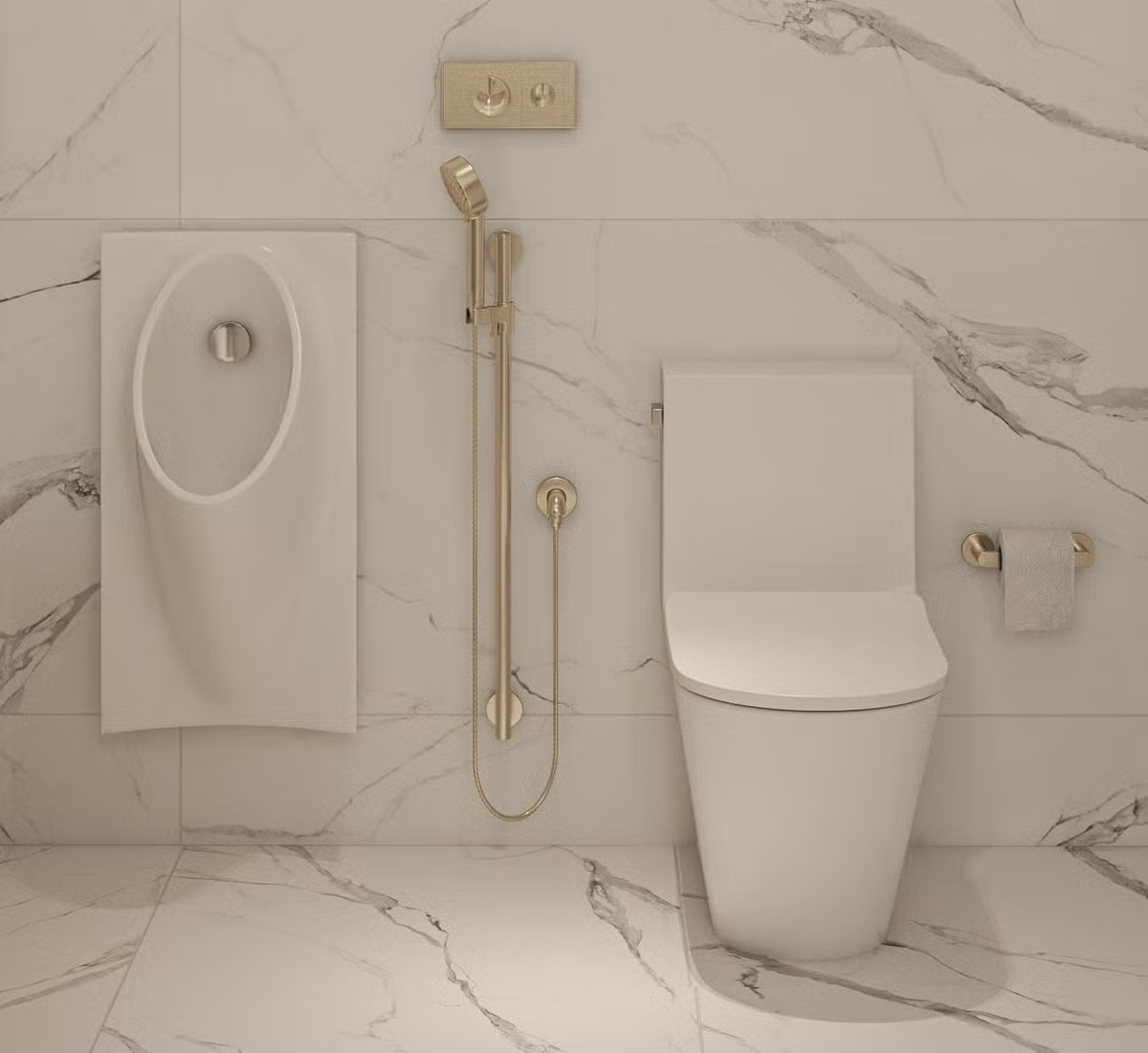 Писсуар подвесной Mixxus Premium BEVEL-1005 (MP6664) с краном-дозатором