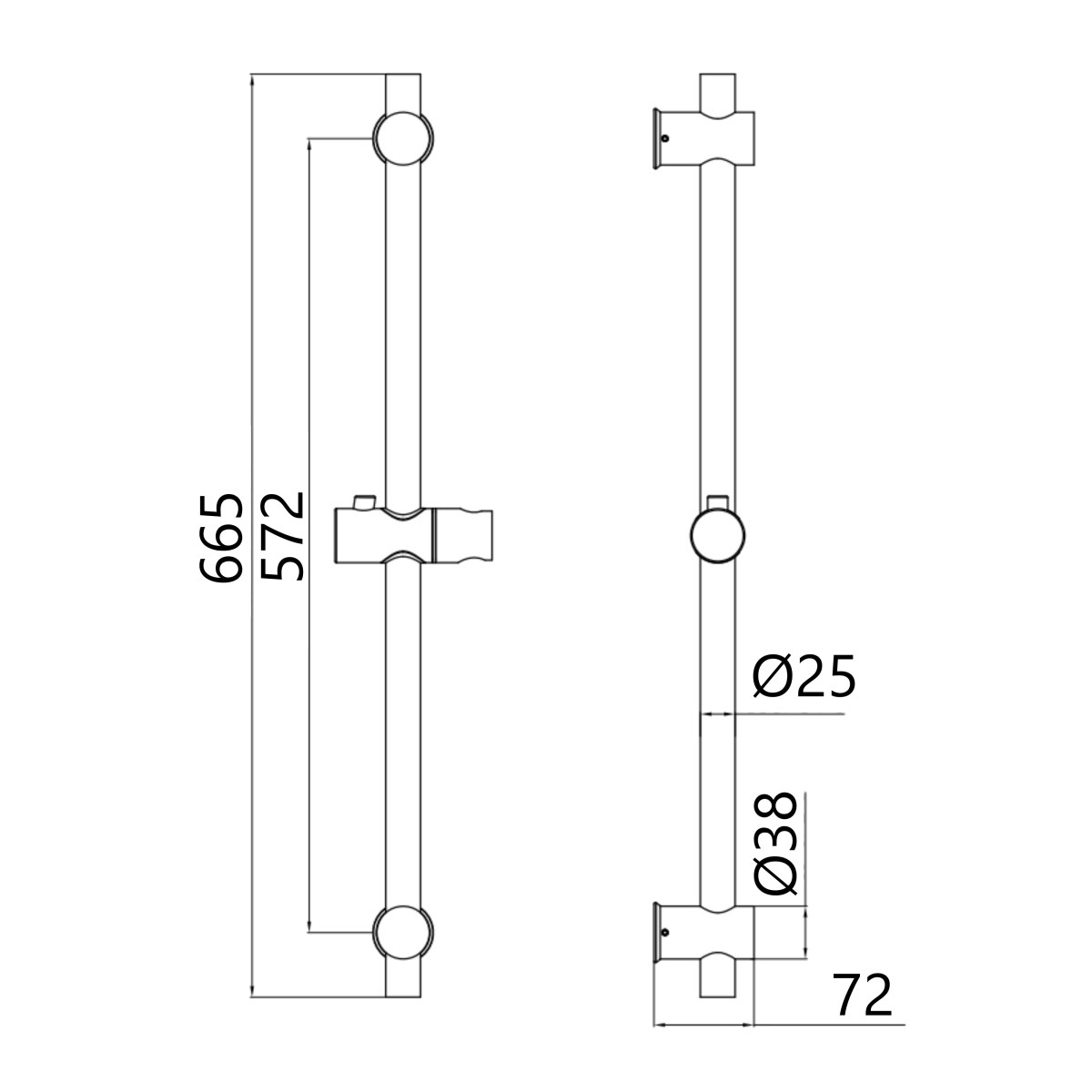 Душова стійка Qtap Lepit 665 QTLEP82103OC з тримачем, хром