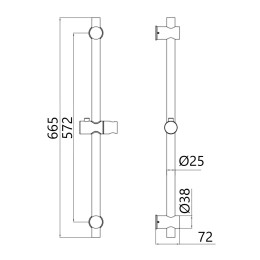 Душова стійка Qtap Lepit 665 QTLEP82103OC з тримачем, хром