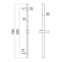 Душова стійка Qtap Lepit 705 QTLEP82103NC з тримачем, хром