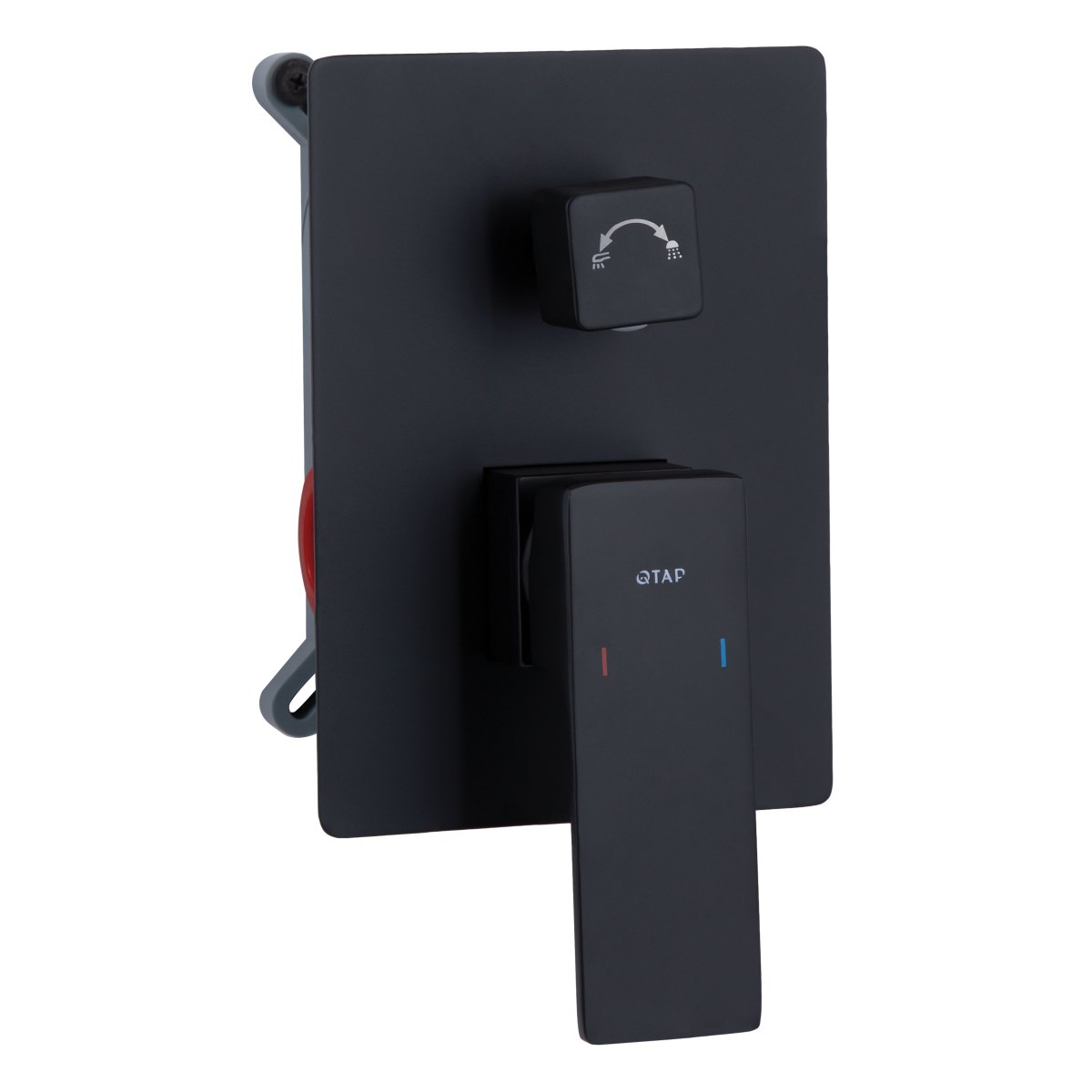 Душевая система QT Gemini (QTGEM113BLM45697) скрытого монтажа, смеситель на 2 режима, чёрная