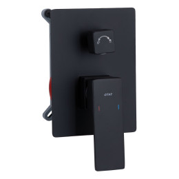 Душевая система QT Gemini (QTGEM113BLM45697) скрытого монтажа, смеситель на 2 режима, чёрная