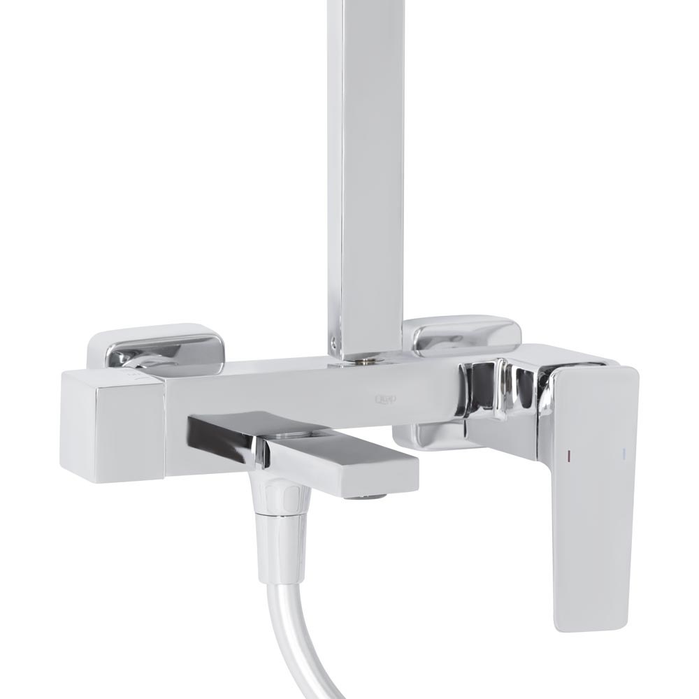 Душевая система QT Gemini (QT51103KNC) с тропическим душем и смесителем, 3 режима, хром