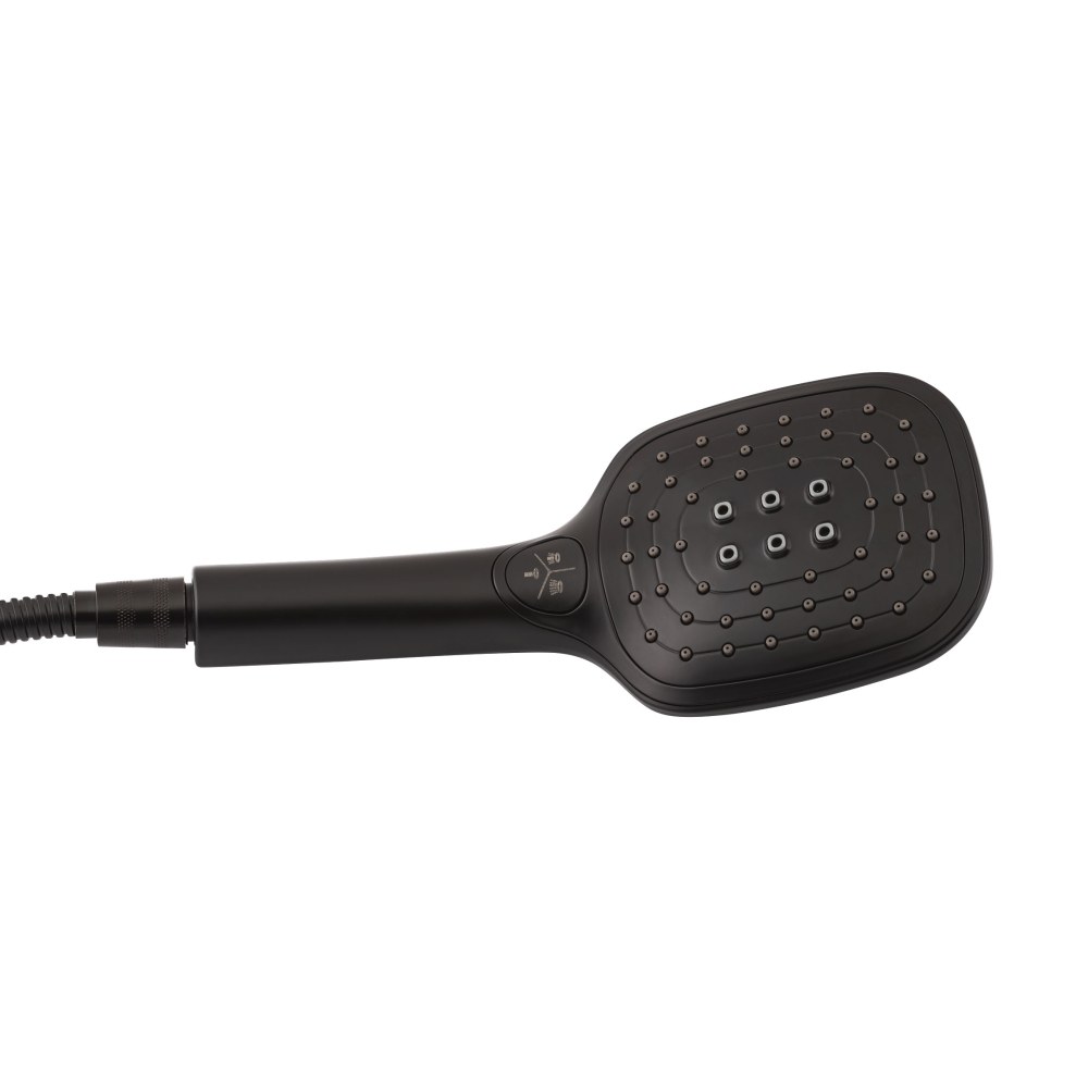 Душова система Lidz Kubis 1030 (LDKUB1030BLA35724) з тропічним душем і змішувачем, 3 режими, чорна