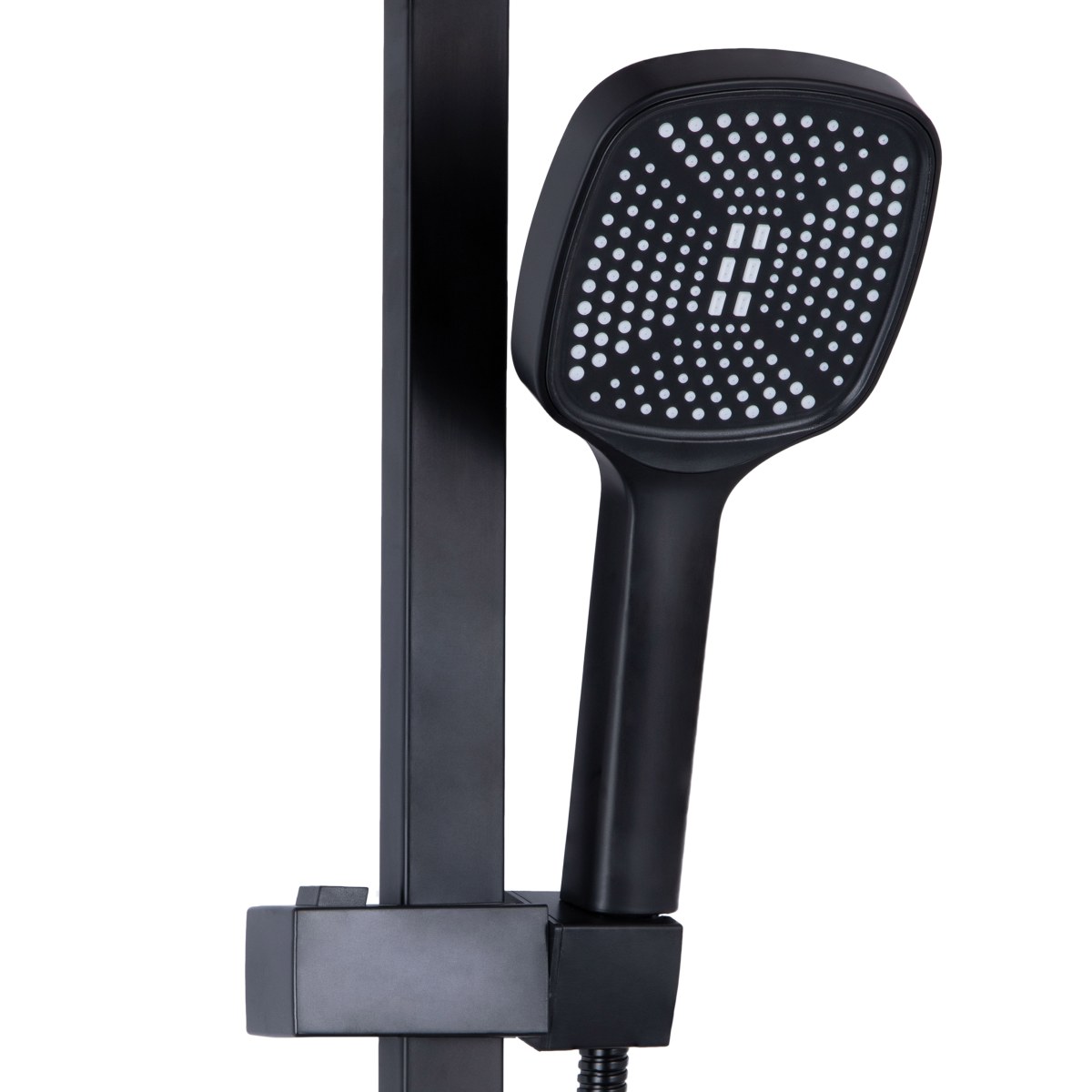 Душова система Lidz Wawel 1030 (LDWAW1030BLA45396) з тропічним душем і змішувачем, 3 режими, чорна