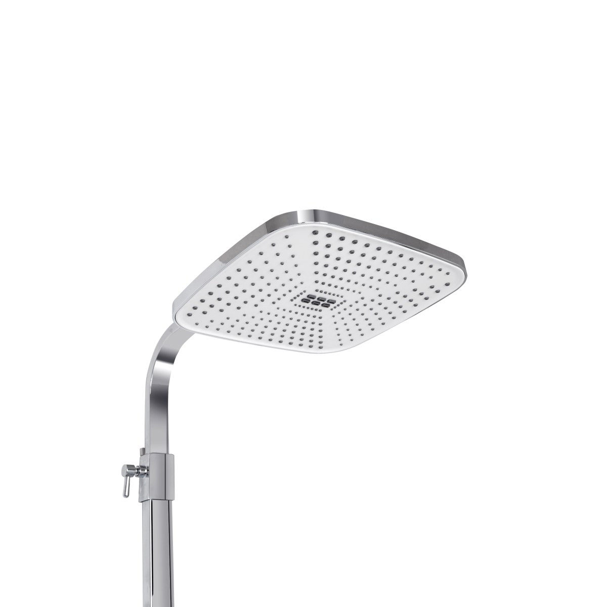Душова система Lidz Wawel 1030 (LDWAW1030WHI45401) з тропічним душем і змішувачем, 3 режими, хром/білий