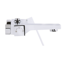 Душевая система QT Gemini (QTGEM111CRW45687) с тропическим душем и смесителем, 3 режима, хром с белым