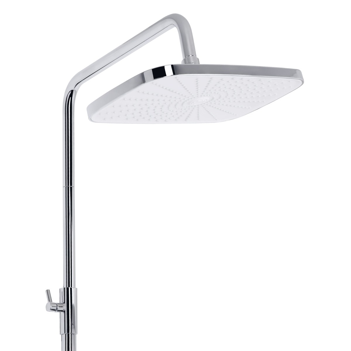 Душевая система QT Gemini (QTGEM111CRW45687) с тропическим душем и смесителем, 3 режима, хром с белым