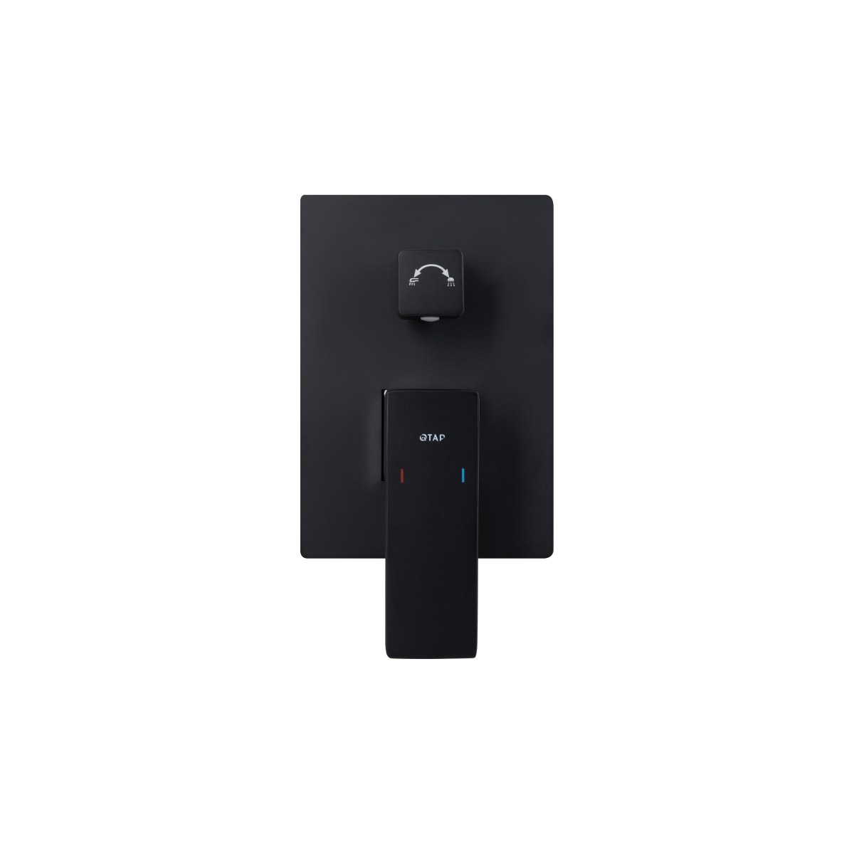 Душевая система QT Gemini (QTGEM114BLM45703) скрытого монтажа, смеситель на 3 режима, чёрная