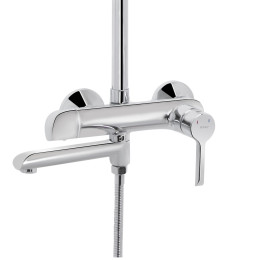 Душевая система QT Grand (QTGRACRM1004) с тропическим душем и смесителем, 3 режима, хром