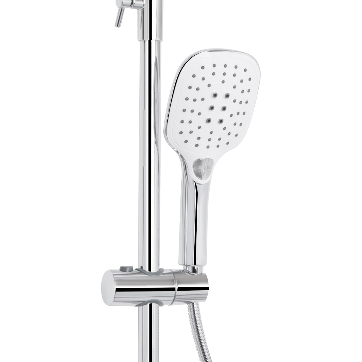 Душевая система QT Grand (QTGRACRM1004) с тропическим душем и смесителем, 3 режима, хром