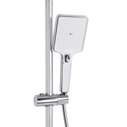Душова система QT Presto (QTPRE111CRW45580) з тропічним душем і змішувачем, 3 режими, хром/білий