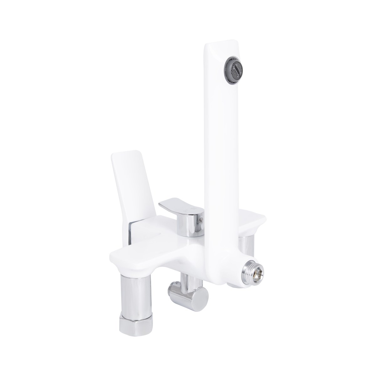Душова система QT Presto (QTPRE111CRW45580) з тропічним душем і змішувачем, 3 режими, хром/білий