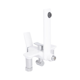 Душова система QT Presto (QTPRE111CRW45580) з тропічним душем і змішувачем, 3 режими, хром/білий