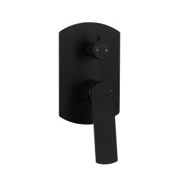 Душевая система QT Slavonice (QTSLA113BLM45900) скрытого монтажа, смеситель на 2 режима, чёрная