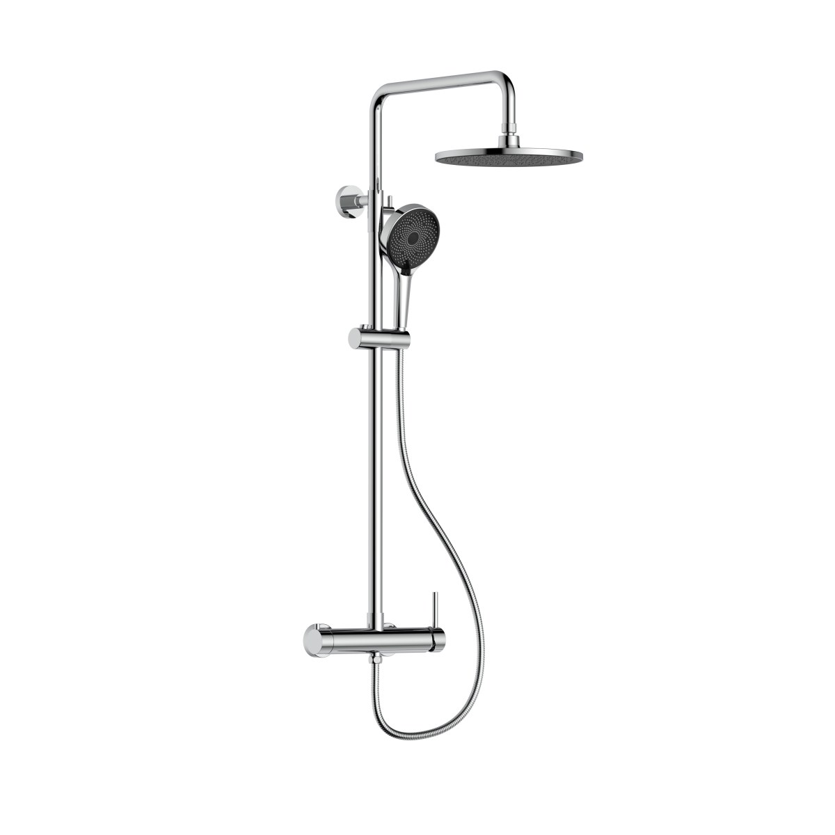 Душевая система QT Sloup (QT57103OC) с тропическим душем и смесителем, 2 режима, хром