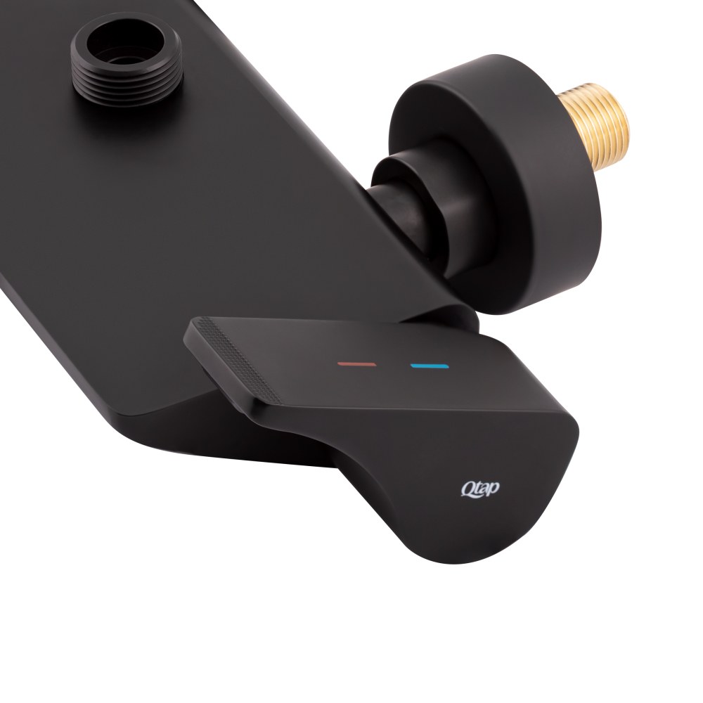 Душевая система QT Sloup (QTSL51105OGB) с тропическим душем и смесителем, 3 режима, чёрная
