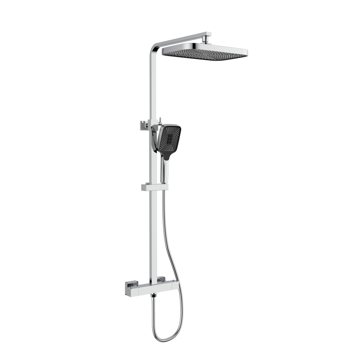 Душевая система QT Sloup (QTSL57103KNC) с термостатом, тропическим душем, 2 режима, хром