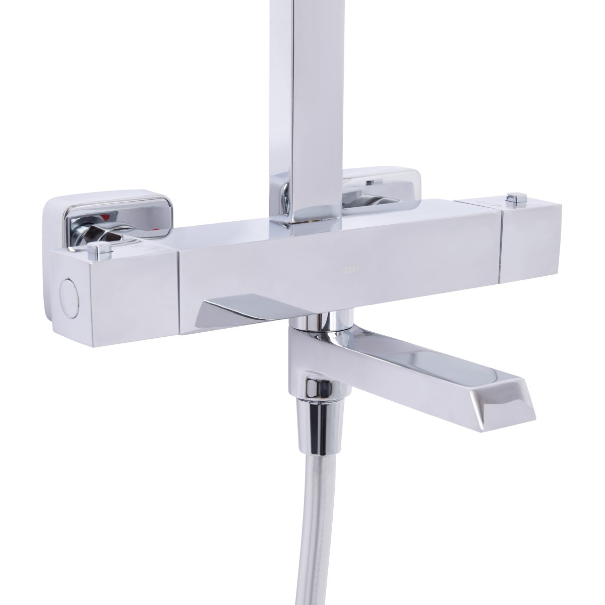 Душевая система QT Sloup (QTSLO51103OC48217) с термостатом, тропическим душем, 3 режима, хром