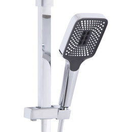 Душевая система QT Sloup (QTSLO51103OC48217) с термостатом, тропическим душем, 3 режима, хром