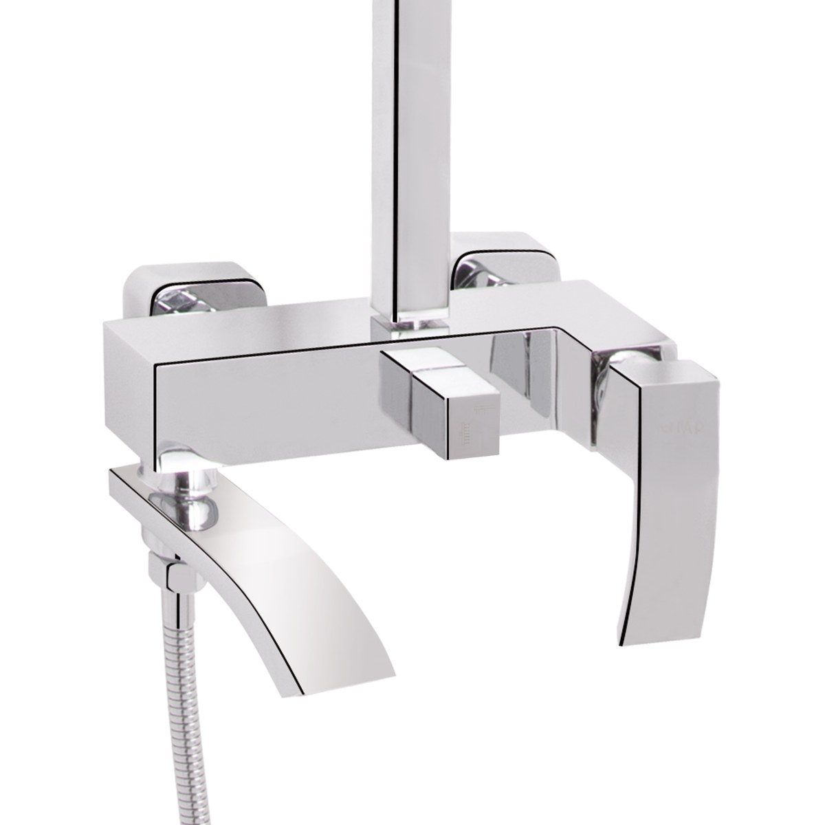 Душевая система QT Swan Cascada (QTSWA111CRM45566) с тропическим душем и смесителем, 3 режима, хром